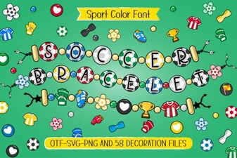 Soccer Bracelet Font for Creative Sports Craft Projects