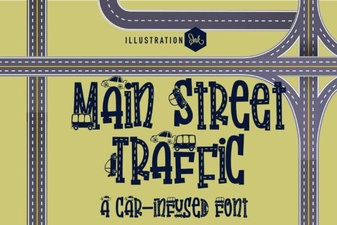 Main Street Traffic Font: Bold Urban Typography for Designers
