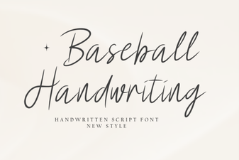 Vintage Baseball Handwriting Font for Creative Design Projects