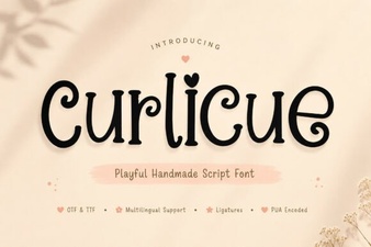 Curlicue Font - Elegant Decorative Script Typeface