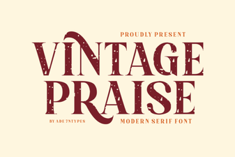 Vintage Praise Serif Font for Classic Elegant Designs